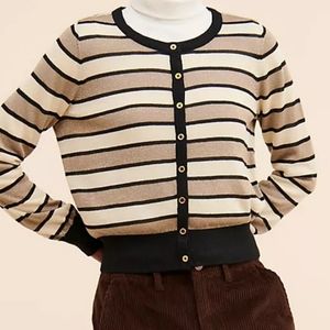 Anthropologie Chaser Striped Lurex Buttondown